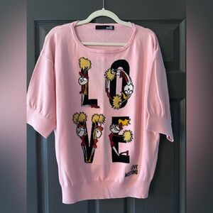 Love Moschino Pink Cheerleader Sweater